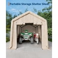 thumbnail image 7 of Ladcaser 10'x15' Outdoor Carport Storage Shed with Roll-Up Door & Vent, Heavy-Duty Shelter for Motorcycle, Firewood, Garden & Tools, 7 of 7