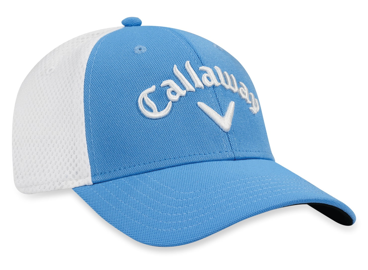 white and light blue fitted hat white and light blue fitted hat