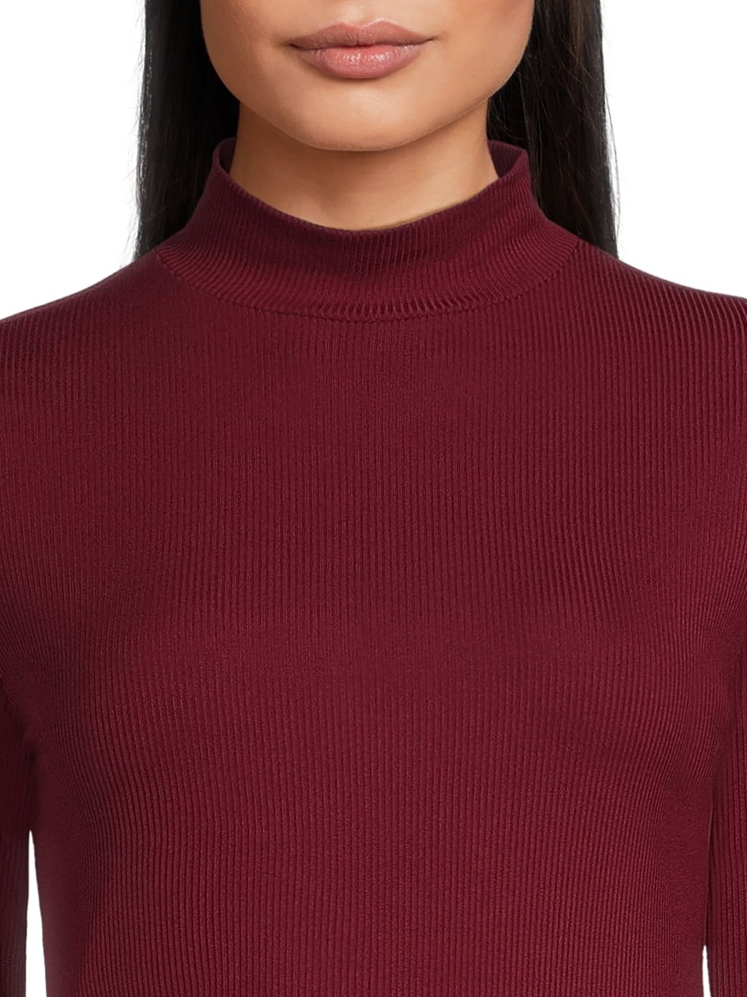 No Boundaries Women's Juniors Long Sleeve Mock Neck Top, Sizes XS-3XL