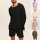 thumbnail image 2 of Mens Casual Large Size Crew Neck Long Sleeve Knit Jumper Pullover Sweater Tops, 2 of 6