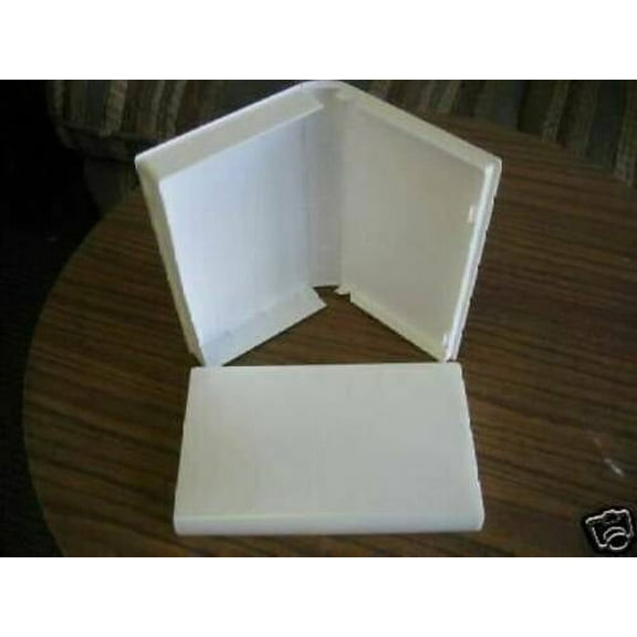 10 PCS NEW VHS VIDEO LIBRARY CASE W/FULL SLEEVE, NO HUB, WHITE, PSV12