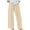 Beige, variant on Audhol Womens Striped Pants! Women's Non Pocket Floral Cotton Linen Casual Pants Loose Pants Women Beige L