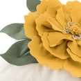 thumbnail image 5 of JWH 3D Handmade Decorative Floral Throw Pillow Covers for Gift and Decor 18x18inch in Yellow, 5 of 8