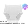 thumbnail image 6 of Comfort Finds Seamless Incontinence Panty - Reusable Womens Incontinent Underwear (White, 2X-Large), 6 of 7