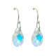 thumbnail image 4 of Juego de aretes y cadena con dije en forma de hoja, plata mexicana ley .925, Aurora Boreal., 4 of 5