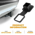 thumbnail image 2 of MesaSe 2Pcs Trailer Hitch Cover Towing Hitch Plugs Fits 2 Inch Receivers Tow Plug Cover Auto Trailer Hitch Receiver Cover Plug Caps Nitrile Rubber Cover Accessories (Black), 2 of 7