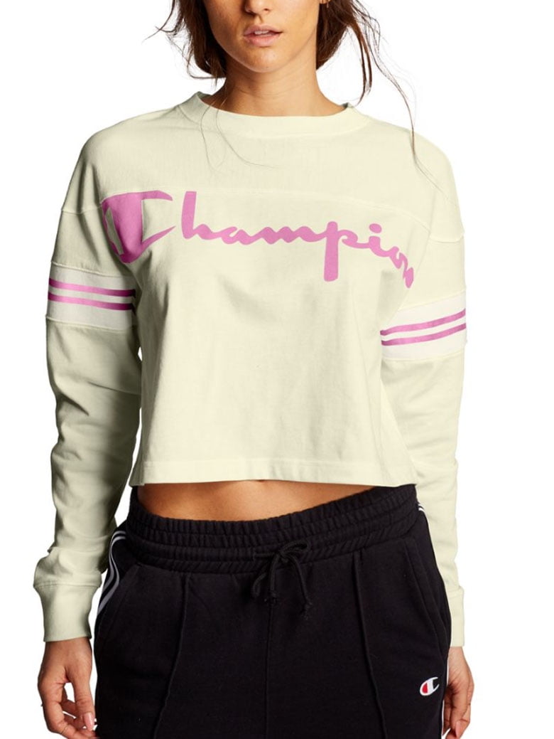 champion exaggerated sleeve womens crop tee
