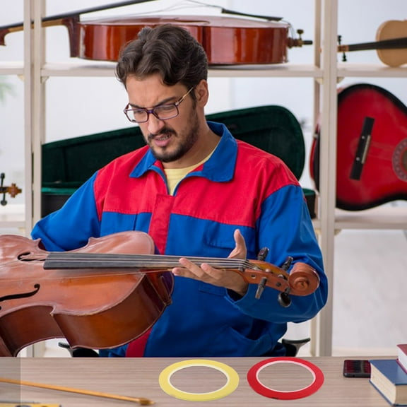 OUNONA 2 Rolls Beginner Violin And Cello Finger Guide Tape Violin Fingerboard Tape Cello Tape For Accurate Finger Placement Must-Have Violin And Cello Accessories