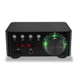 thumbnail image 1 of Amplificador de Potencia de Audio Digital Bluetooth 5.0 de 50 W + 50 W 100 W Clase D USB AUX TF Home Theater HiFi Stereo Negro, 1 of 5