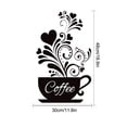 thumbnail image 2 of Taza de café + pegatinas de decoración de pared de flores, carteles de cocina desmontables para paredes de decoración de cocina, 2 of 5