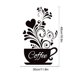 thumbnail image 2 of Taza de café + pegatinas de decoración de pared de flores, carteles de cocina desmontables para paredes de decoración de cocina, 2 of 5