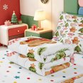 thumbnail image 5 of Manfei Xmas Festive Snowflake Zipper Twin Comforter Sets with Fitted Sheet and 2 Pillowcases,Bright Farm Cattle Zipper Bedding Set,Polkadot Reversible,4 Pieces, 5 of 7