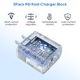 thumbnail image 4 of Charger Block TrimDish de 20 W, paquete de 3 unidades, USB C, carga rápida para iPhone 16/15, 4 of 7
