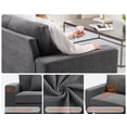 thumbnail image 5 of Modern Sofa for Living Room,83-Inch Corduroy Comfy Sofa with Deep Seats and Wide Armrests,Removable Cover,3 Seater Sofa,Easy Assembly for Small Spaces, 5 of 7