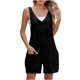 thumbnail image 1 of Romper de Color Sólido de las Mujeres, Nuevo Mono de Bolsillo con Encaje para Uso Casual Y de Fiesta, Traje Estirable con Cuello en V de Moda, Traje Diario, 1 of 8