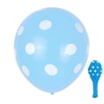 thumbnail image 1 of Yuarrent 100 piezas globos de lunares látex peso ligero punto de onda globo colorido atmósfera arreglo foto Props bebé Kits de decoración para fiestas Punto azul claro/blanco Yuarrent HA062964-07B, 1 of 6