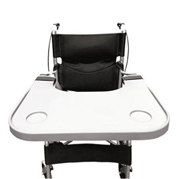 Wheelchair Lap Tray,Gray Wheelchair Tray Table Accessories with 2 Cup