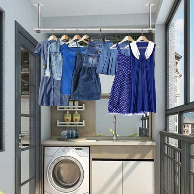 BESTYASH 2Ud Soportes Para Barra De Closet En Acero Inoxidable Para Uso Doméstico En Color Plateado