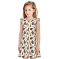 thumbnail image 1 of Vsdgher Guitare pour Filles Chemises de Nuit Manches Courtes à Volants Robe de Nuit Pyjama pour Fête Pyjama-TTG, 1 of 6