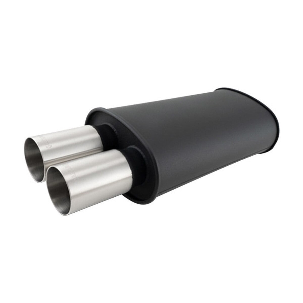 Vibrant Performance Streetpower Flat Black Oval Muffler 3in Inlet