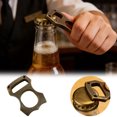thumbnail image 2 of Abridor de botellas EDC de latón, diseño retro, portátil y resistente, para bar, acampada, hogar, uso diario, llavero, accesorio, regalo, 2 of 8