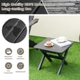 thumbnail image 6 of Resenkos Outdoor Folding Side Table Foldable Weather-Resistant HDPE Adirondack Table-Black, Slatted Outdoor Coffee Table for Outside Patio Storage, 6 of 7