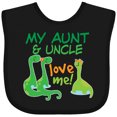 thumbnail image 3 of Inktastic My Aunt and Uncle Love Me Dinosaur Boys Baby Bib, 3 of 4