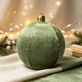 thumbnail image 6 of Clearance Large Velvet Christmas Ornament Ball, 24 Inch Inflatable PVC Xmas Decoration Ball with Gold Cap, Oversized Holiday Decor for Christmas Indoor Outdoor Party Display, 6 of 6