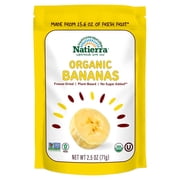 Nature's All Foods Organic Freeze Dried Raw Banana 2.5 oz - Vegan