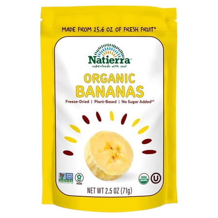 Nature's All Foods Organic Freeze Dried Raw Banana 2.5 oz - Vegan