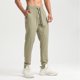 thumbnail image 1 of Pantalones largos para hombre, casuales, de moda, de color sólido, con cordón, cintura elástica y bolsillos., 1 of 9