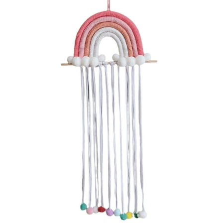 

Limei Wall-mounted Decor Gift Eye-catching Chic Children Room Pendant Woven Rainbow Hanging Decor