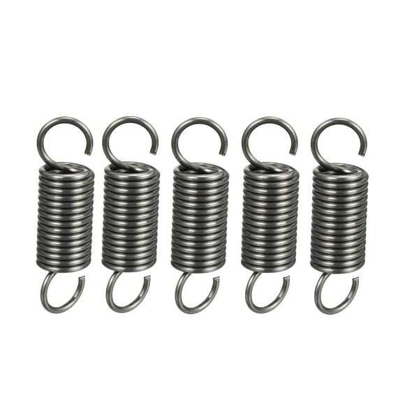 Unique Bargains 1.5x12x50mm Stainless Steel Small Dual Hook Tension Spring 5pcs