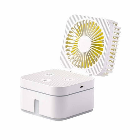 

Wovilon Fan Humidifier With Atmosphere Lamp Office Portable Air Humidifier Fan Mini Fan Portable Fan