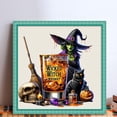 thumbnail image 2 of Hilo Algodón Ecológico Bordado Punto Cruz Con Bebida Halloween 14CT 50x50cm, 2 of 9