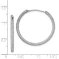 thumbnail image 2 of 925 Sterling Silver 2mm Endless Hoop Earrings Round, 2 of 6