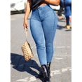 thumbnail image 2 of Women's high waist stretch jeans Fashion Solid Color casual jeans Y2K Street Style Trend Perfect waist-to-hip ratio sexy jeans Cotton Denim Stretchy Fit, 2 of 5