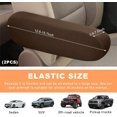thumbnail image 2 of NOGIS 2 PCS Car Front Seat Armrest Covers, Elastic Fabric Auto Seat Armrest Protectors, Universal Seat Arm Rest Cover Replacement, Vehicle Interior Decor Accessories (Brown), 2 of 7