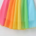 thumbnail image 5 of FRSASU Kids Dress Outfits ,Girls Summer Rainbow Striped Stitching Dress Princess Dress, 5 of 9