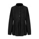thumbnail image 4 of Chaquetas y abrigos casuales de manga larga sin capucha para mujer, moda informal, sueltos, con cuello empalmado y botones, chaquetas casuales de manga larga sin capucha, top de poliéster para mujer, 4 of 9