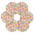 thumbnail image 2 of Haosy Set of 6 Drink Woven Coaster with Holder Heat Resistant Non-Slip Bar Coasters 4 Inches Bunny Carrots Flower Squares, 2 of 7