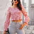 thumbnail image 1 of Top De Mujer, Blusa De Primavera Cómoda, Cuello Cuadrado, Ombligo Expuesto Para El Hogar ANGGREK Otros, 1 of 8