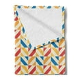 thumbnail image 2 of Retro Soft Flannel Fleece Throw Blanket, Checkered Pattern with Shabby Colored Diagonally Striped Squares Retro, Cozy Plush for Indoor and Outdoor Use, 50" x 70", Marigold Scarlet, by Ambesonne, 2 of 5