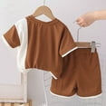 thumbnail image 6 of GXWEA Baby Boy Summer Clothes Baby Clothes Boy 3-6 Months Toddler Baby Boy Summer Outfit T-Shirt Short Sleeve Tops Shorts Cute Summer Clothes Set 2Pcs Coffee 18-24 Months, 6 of 9