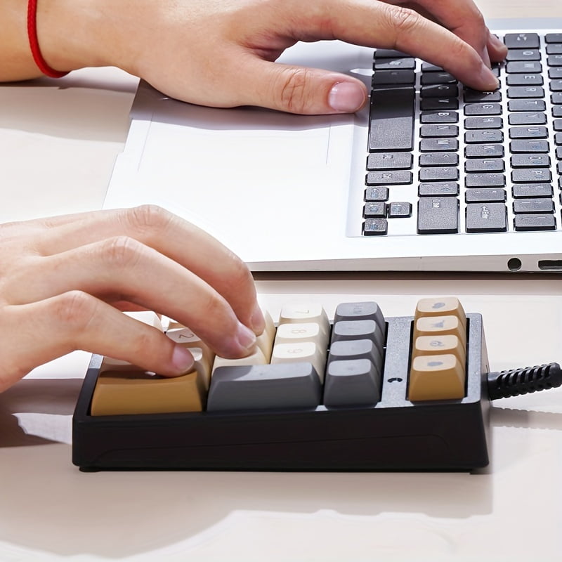 Mechanical Numeric Keypad Blue Switch mini Wired Keyboard Computer Numpad Laptop PC Accounting business workers Number