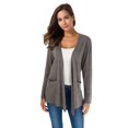 thumbnail image 2 of Towncat Cardigans For Women Loose Casual Long Sleeved Open Front Breathable Cardigans With Pocket (Gray S), 2 of 4