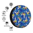 thumbnail image 4 of Wukai Sharks Skateboarding With Palm Print Spare Tire Cover for RV Trailer,Waterproof PVC Faux Leather Wheel Cover Fit for Truck,Trailer,RV,SUV,Camper and Most Vehicle-17 inch, 4 of 6
