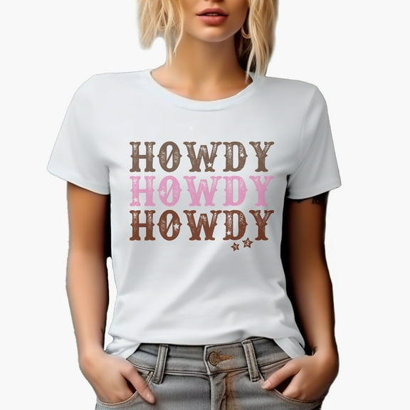Howdy, Howdy, Howdy, Texas or Texan Themed Merch Gift, White T-Shirt, Small