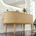 thumbnail image 2 of Eviva Haven 64"W x 22"D Oak Freestanding Bathroom Vanity with White Solid Surface Integrated Sink Top, 2 of 7