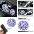 thumbnail image 6 of Renewold Butterfly Car Seat Cover Full Set 15 PCS, with Steering Wheel Seat Belt Rear View Mirror Cover Trash Bag Air Vent Phone Holder Coasters Key Chain Auto Interior Accessories, Purple, 6 of 7